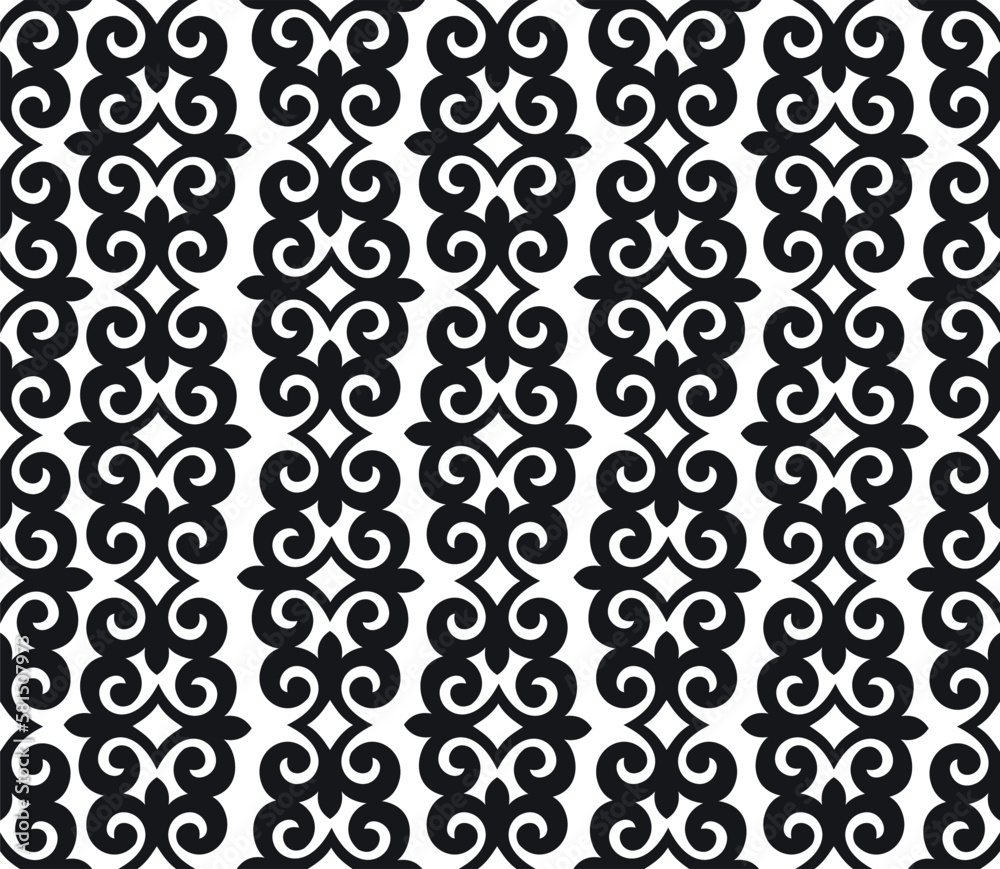 Kazakh ornamental  vector pattern. Seamless desigh.