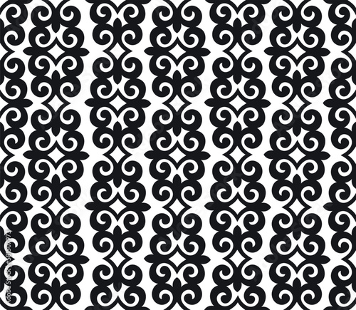 Kazakh ornamental vector pattern. Seamless desigh.