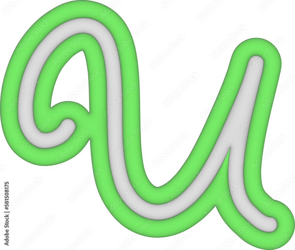 3d letter U 3d letter U
