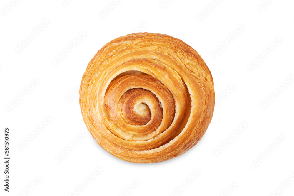 Apple roll bun on a white isolated background Apple roll bun on a white isolated background