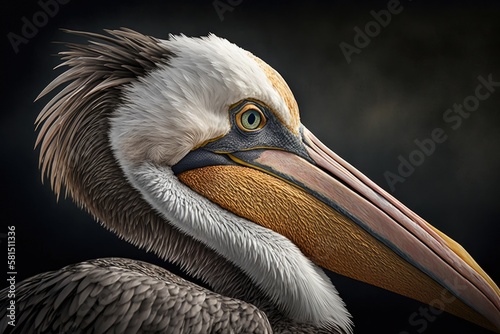 Pelican Headshot. Generative AI