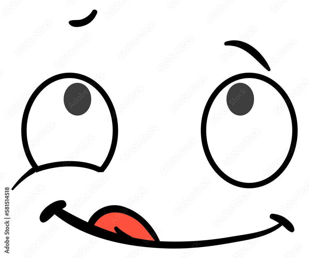 Licking lips expression comic face. Yummy emotion Licking lips expression comic face. Yummy emotion