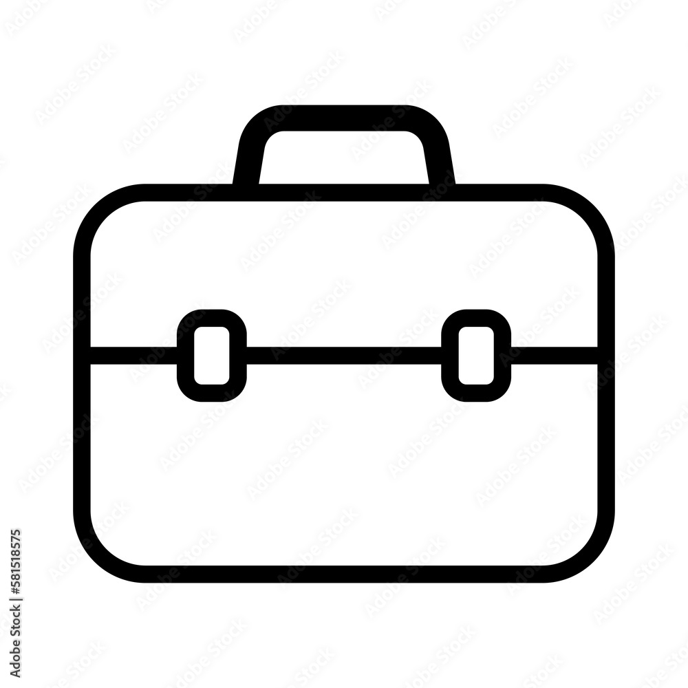 Briefcase icon. Business bag icon. Suitcase, portfolio symbol, linear style pictogram isolated on white. Briefcase icon. Business bag icon. Suitcase, portfolio symbol, linear style pictogram isolated on white.