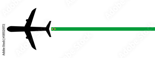 brazil plane icon vector illustration. isolated on white background
