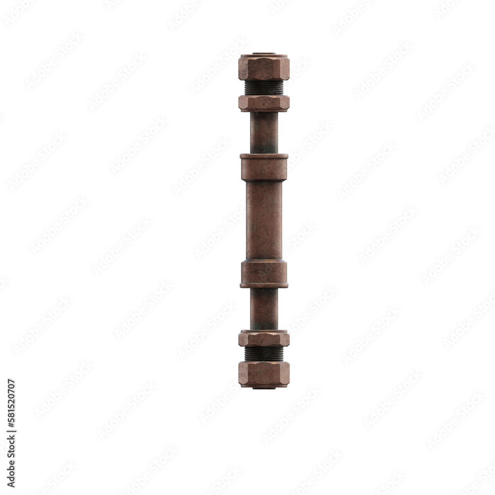 Copper Pipes 3D Alphabet or Lettering PNG Graphics Copper Pipes 3D Alphabet or Lettering PNG Graphics