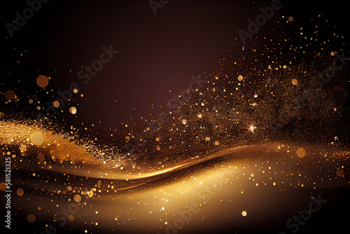 Christmas golden luxury glitter background.