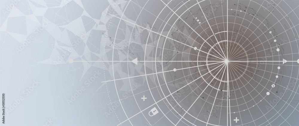 Fototapeta premium Quantum processing. Deep learning artificial intelligence. Future new technology for business or science presentation