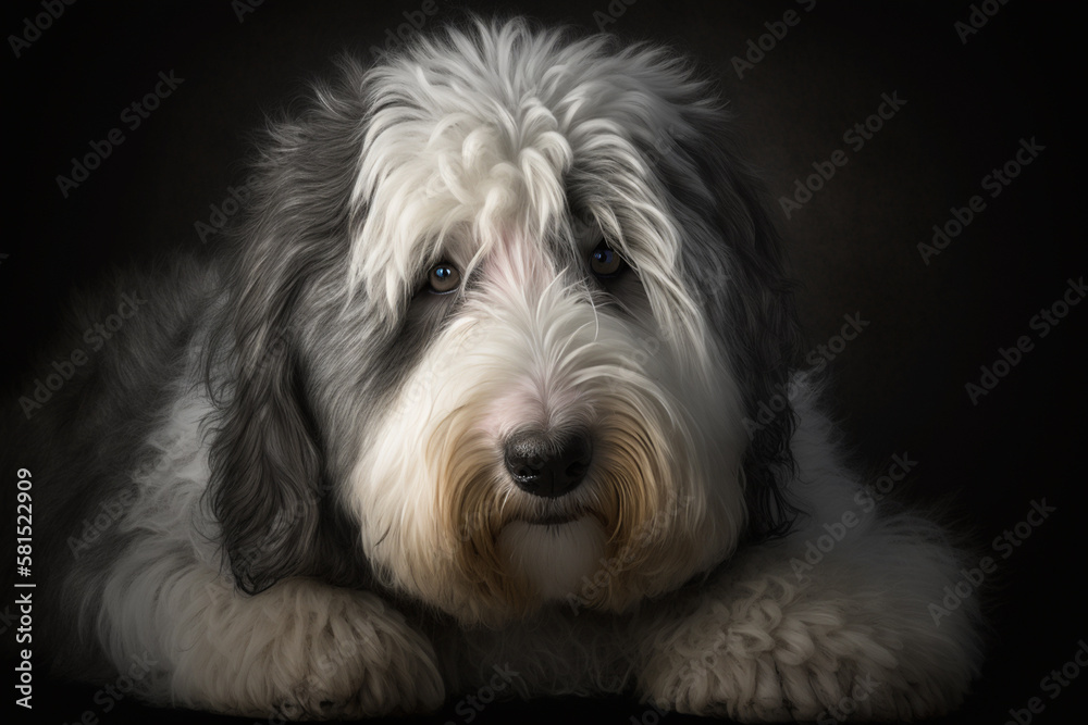 Capturing the Charm of Old English Sheepdogs: A Studio Photoshoot