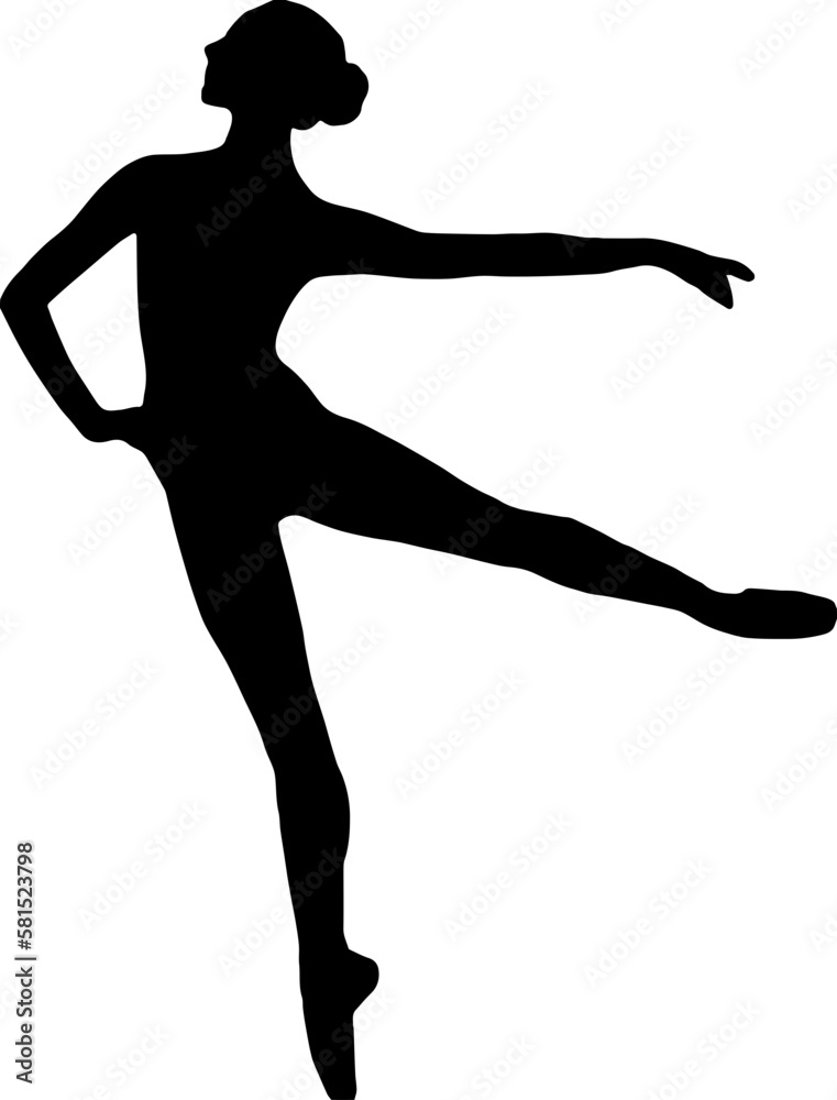 silhouette of a ballerina in a jump