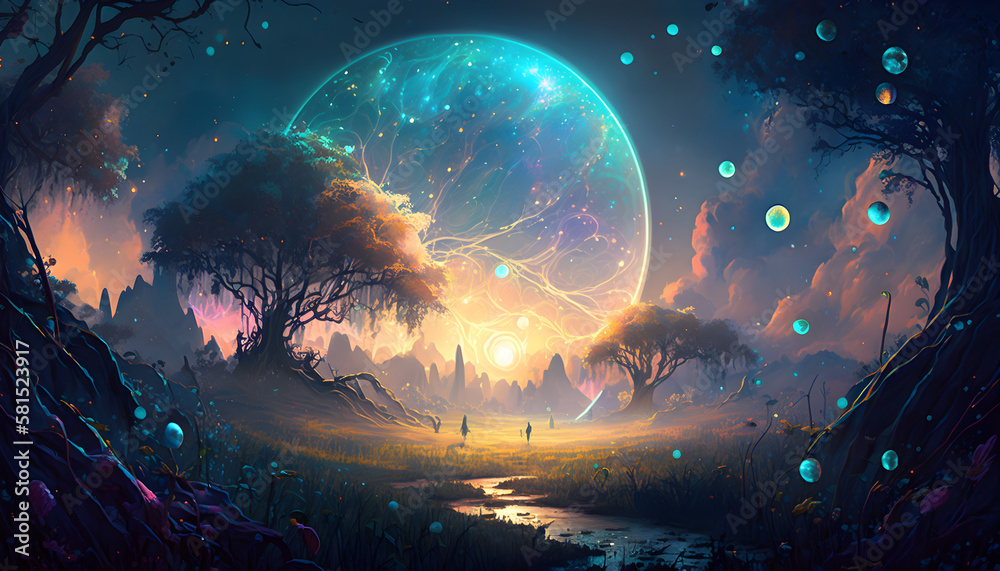 Obraz premium planet in space Generative AI
