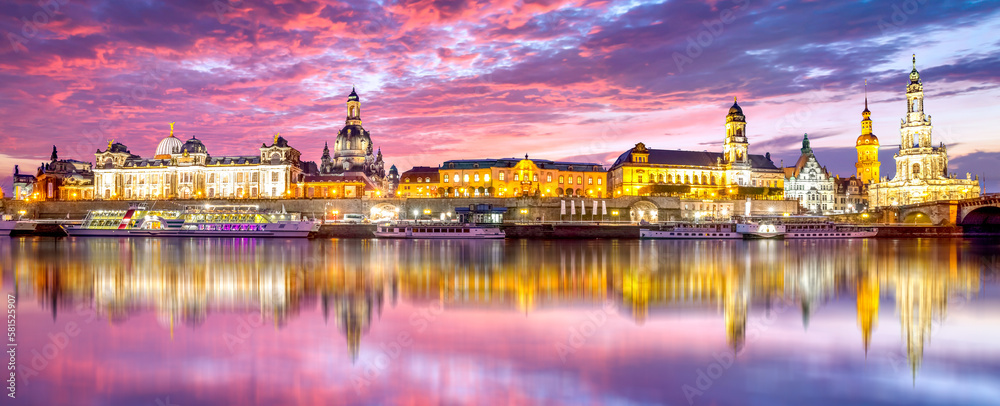 Elbpanorama, Dresden, Deutschland 