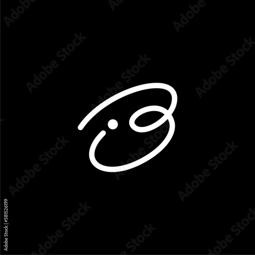 Photos Dynamic Letter B logo with circle and line style