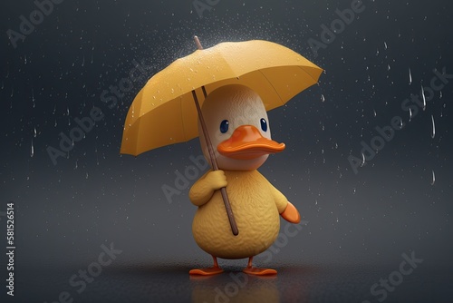 Cute Cartoon Duck Character...