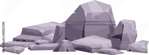 Cartoon mountain rock clip art