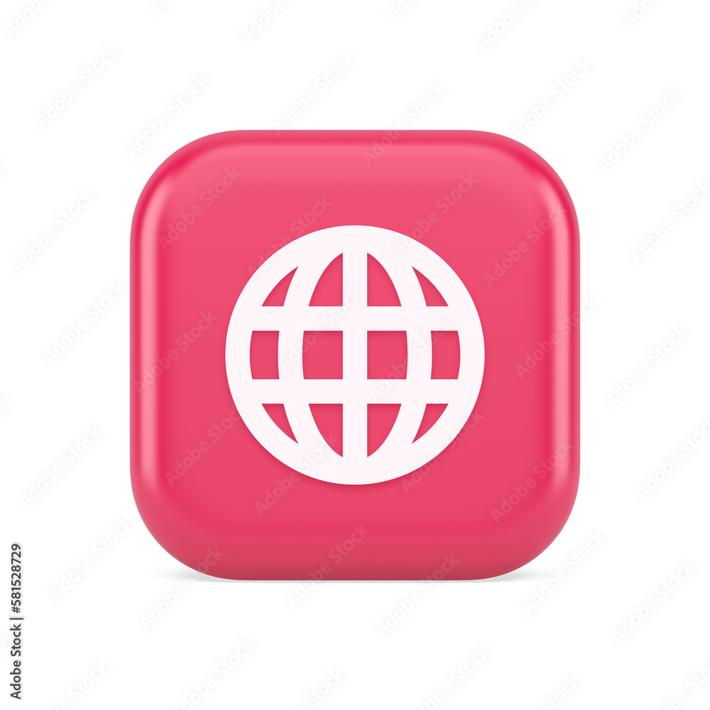 Internet connection global browsing information button cyberspace data search 3d icon Internet connection global browsing information button cyberspace data search 3d icon