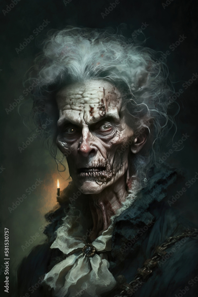 Evil Wicked Zombie Halloween Illustration Evil Wicked Zombie Halloween Illustration