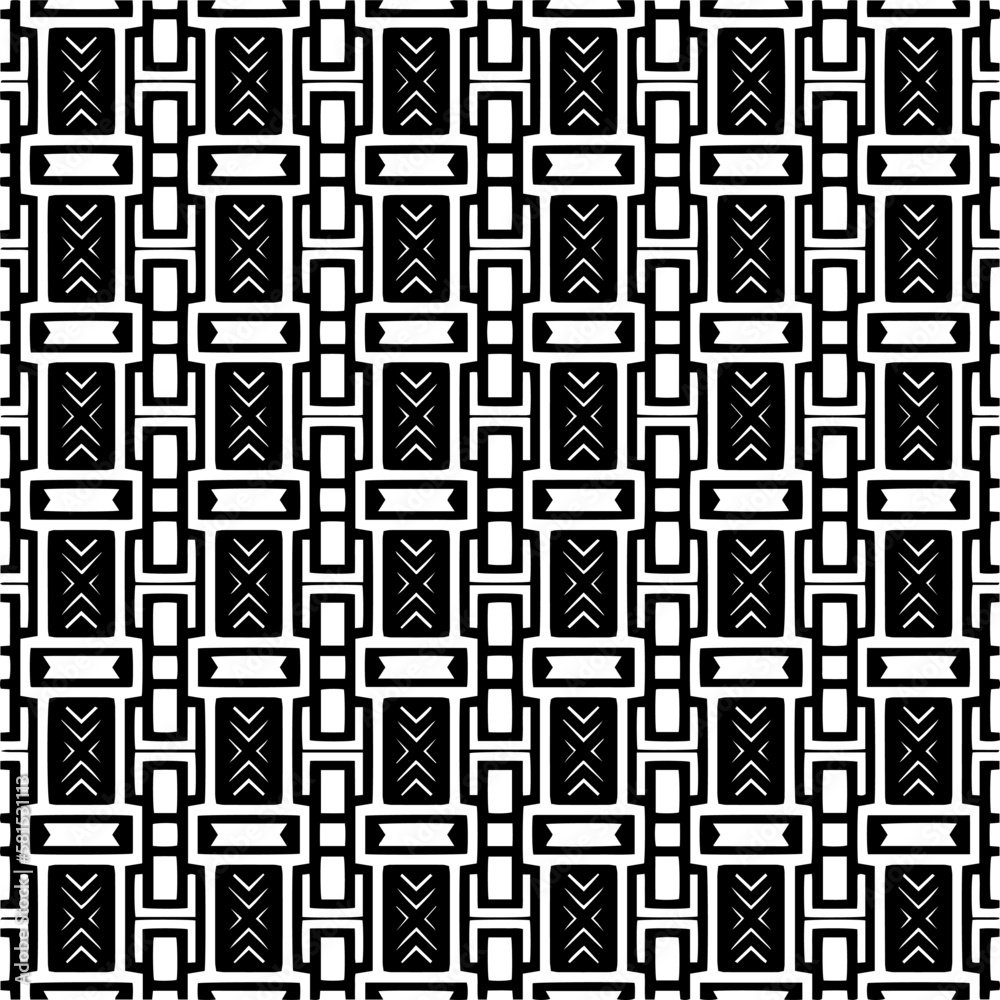 Vector monochrome pattern, Abstract texture for fabric print, card, table cloth, furniture, banner, cover, invitation, decoration, wrapping.seamless repeating pattern.Black and white color.