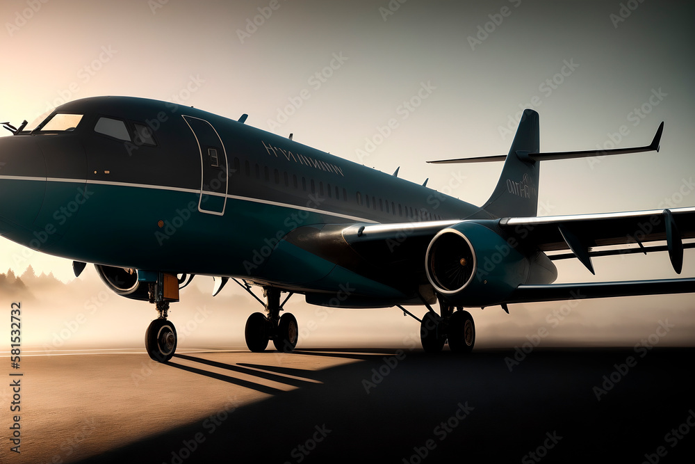 Naklejka premium plane concept art illustrtion. Generative ai.