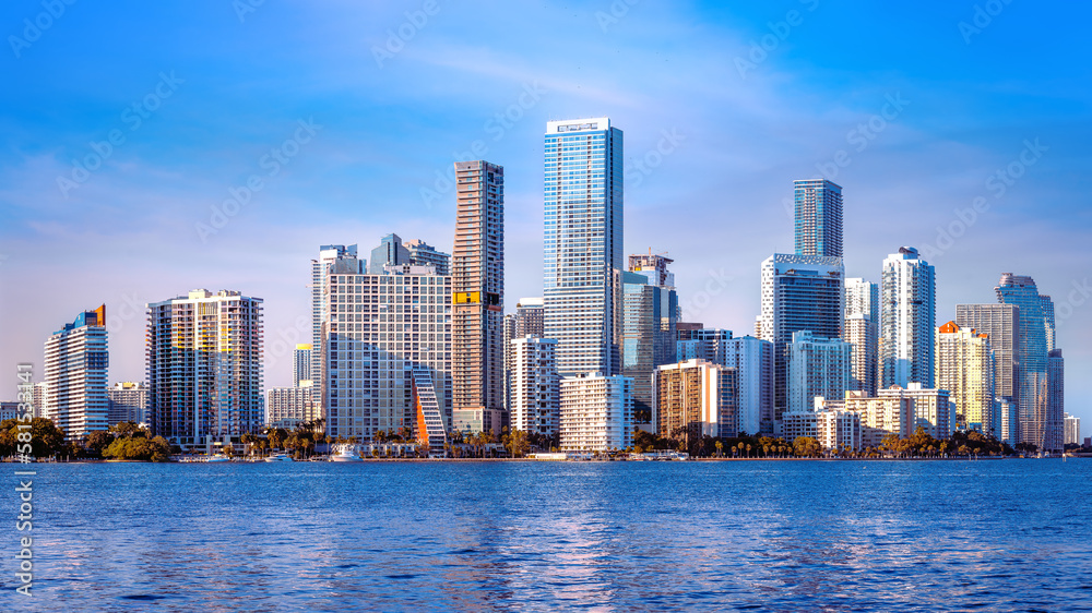 the skyline of miami, florida
