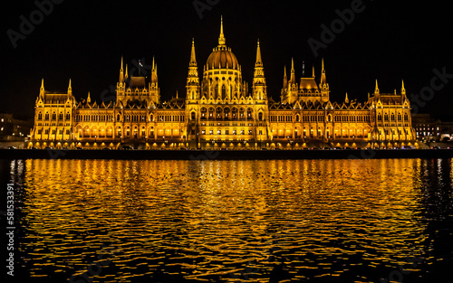 Parlement de Budapest de nuit photo