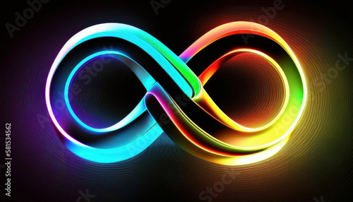 colorful infinity forever endless symbol sign Generative AI, Generativ, KI
