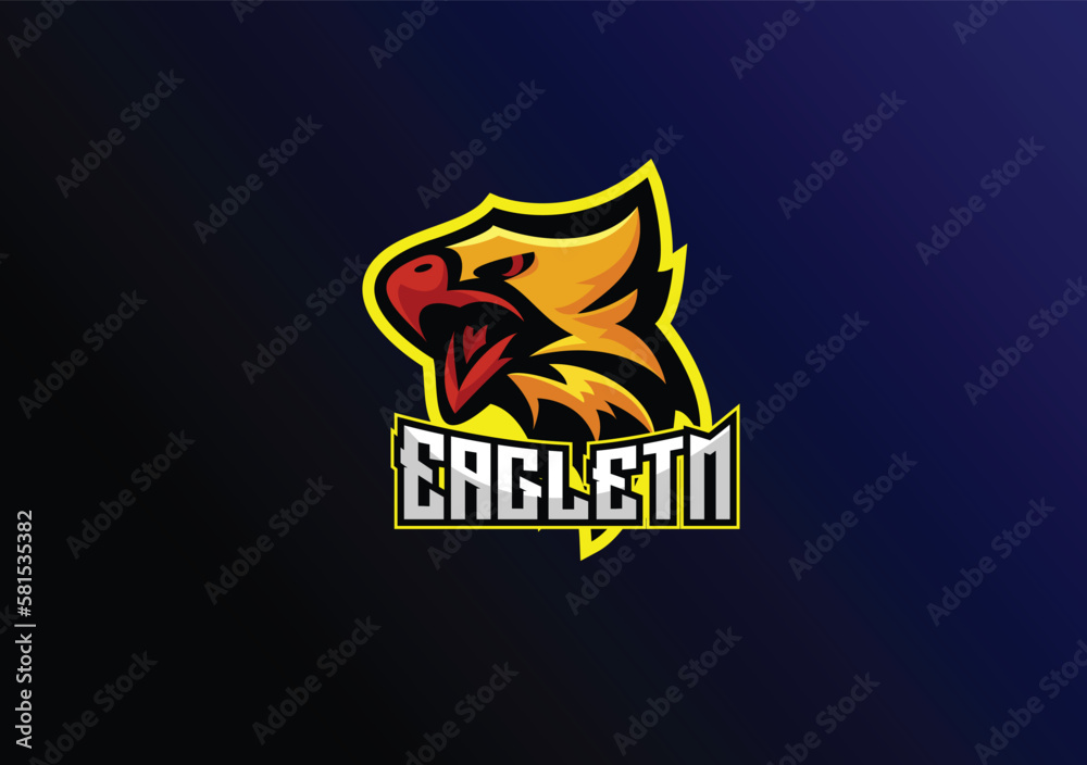 eagle mascot logo design esport gaming
