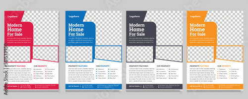 Real Estate Flyer Design bundle, Real Estate Flyer with Blue Accents, Corporate Business Flyer, property sale flyer, Flyer Design Template