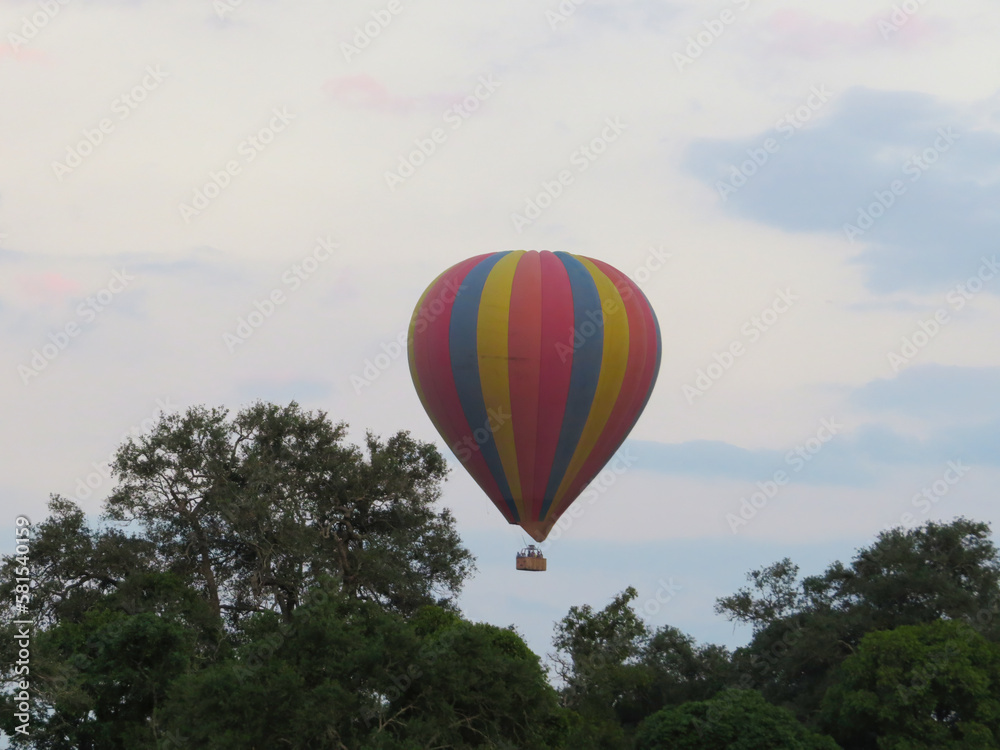 Fototapeta premium Hot air balloon in flight