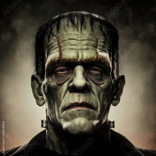 The Monster of Frankenstein. Generative AI photo