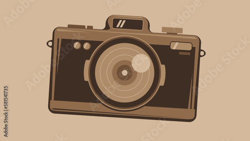 Retro Vintage Photo Camera Icon Vector Illustration