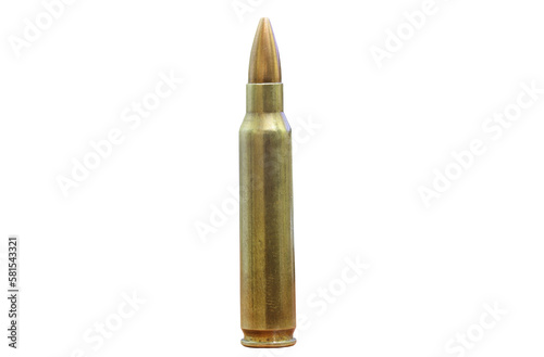 223 caliber rifle ammo on transparent background