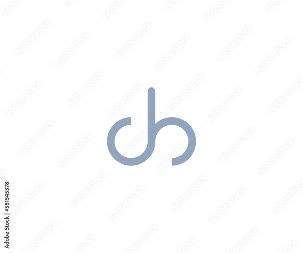 d and b letter monogram vector logo template. d and b letter monogram vector logo template.