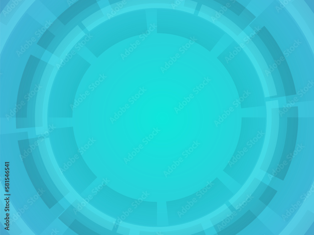 Blue Color Background decorated with Technology Circles. Suitable for Technology Designt