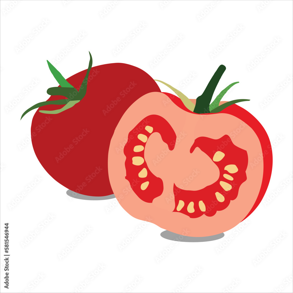 A beautiful tomato vegetable vector art work. A beautiful tomato vegetable vector art work.