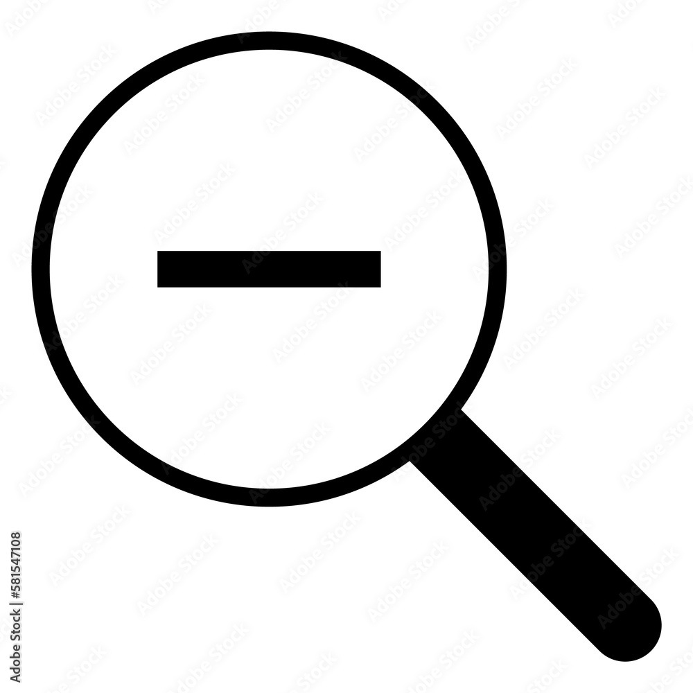 Magnifying glass with minus sign. Shrink icon. Zoom out cursor Magnifying glass with minus sign. Shrink icon. Zoom out cursor