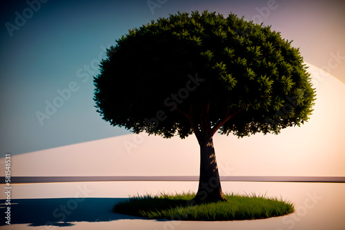 tree concept art illustrtion. Generative ai.