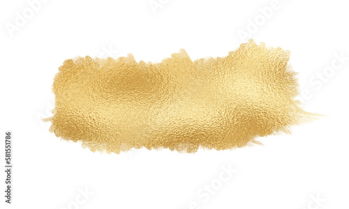 Gold paint brush stroke