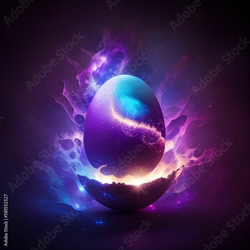 egg planet background illustration 