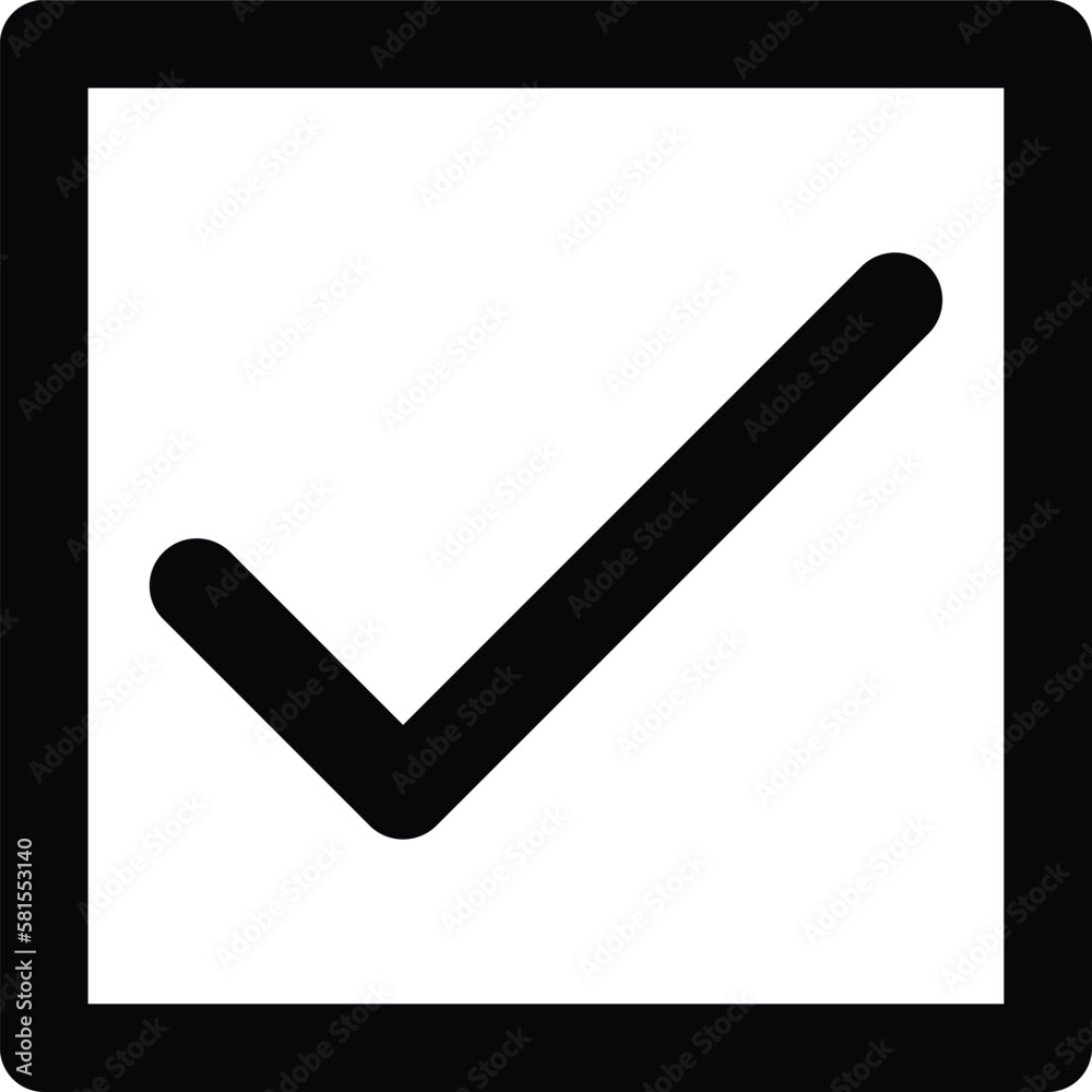check mark icon in square vector illustration . yes sign . approved icon . confirm symbol check mark icon in square vector illustration . yes sign . approved icon . confirm symbol