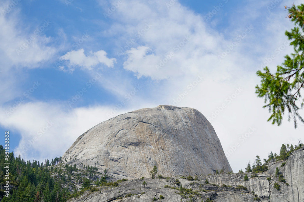 Beautiful shot of the Half Dome in Yosemite National Park