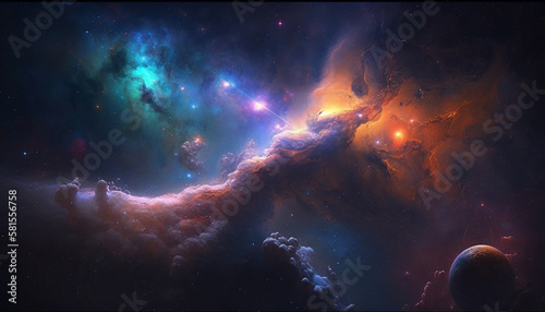 galaxy in space  generative ai