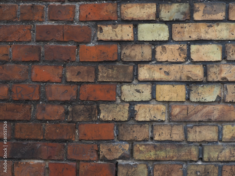 Fototapeta premium Mur z dwóch kolorów cegieł