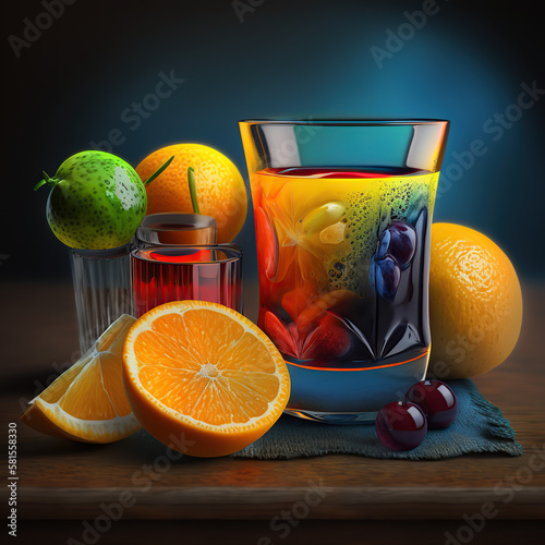 super realistic fruit juice