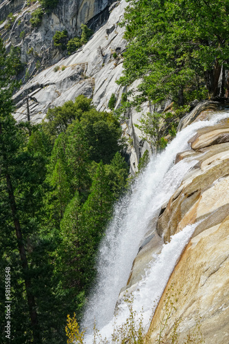 On top of Vernal Falls in Yosemite National Park in California