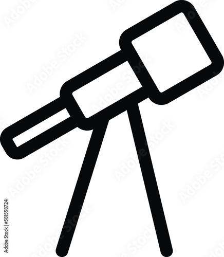 Telescope icon vector , space and astronomy, magnify sign