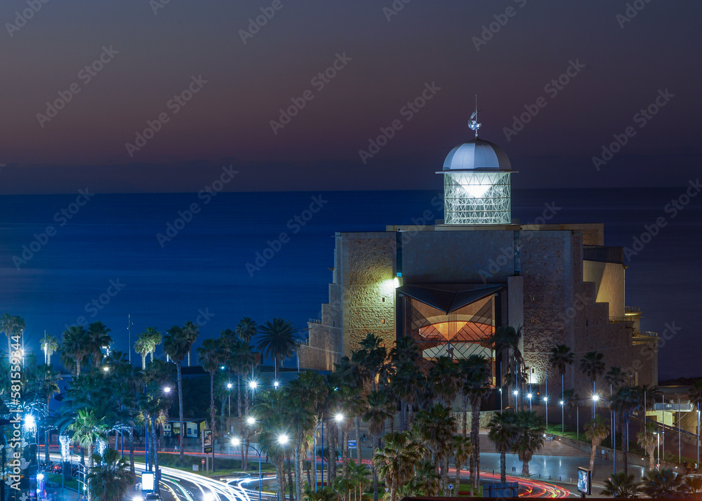 las Palmas of Gran Canaria , the canteras beach at night