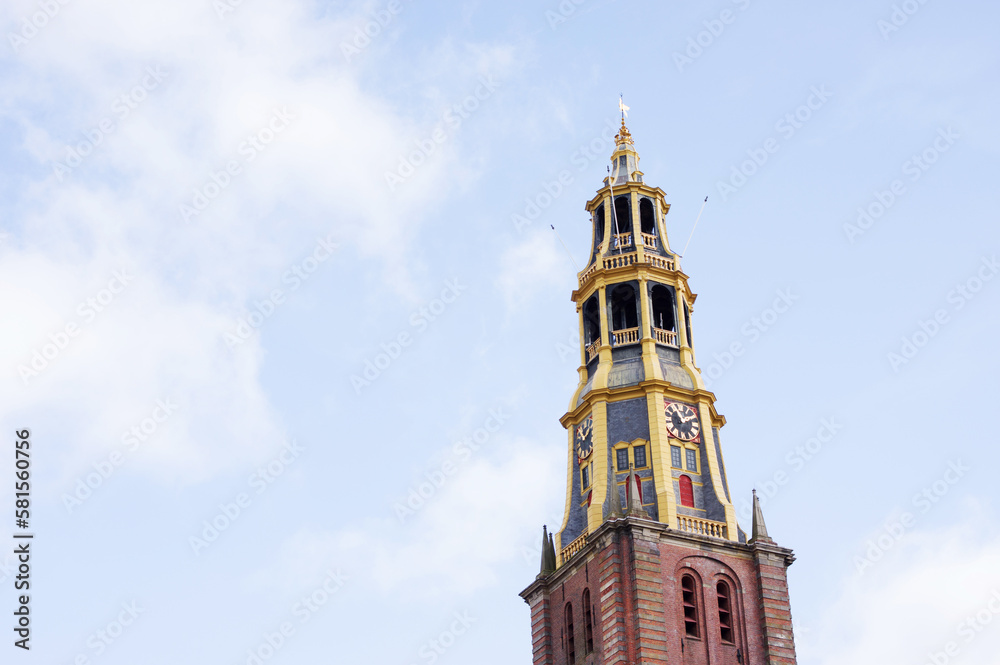 Top of the tower of Der Aa-kerk in Groningen in the Netherlands