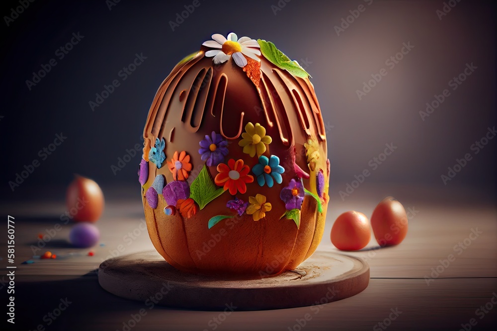 Delicious Baking Trendy Mouthwatering Easter Kulich. Generative AI. Delicious Baking Trendy Mouthwatering Easter Kulich. Generative AI.