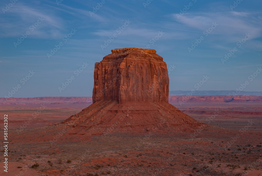 Monument Valley Landscape at Sunset - Merrick Butte