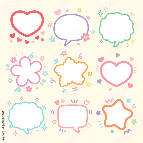 hand drawn speech bubbles